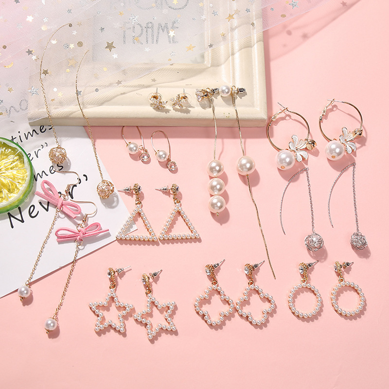 925 sterling silver bow earrings - Imagen 2