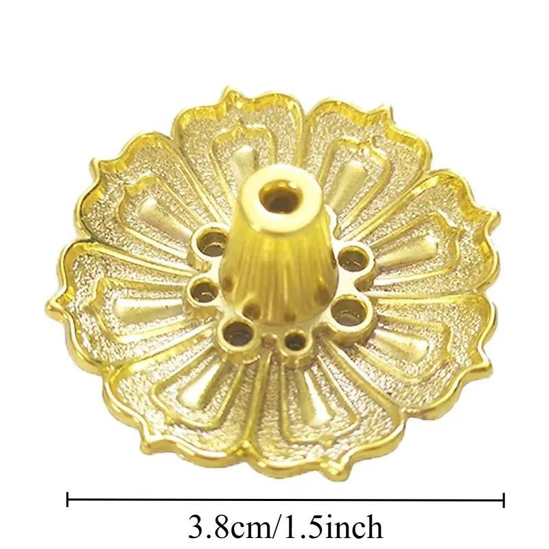 Metal Zen Lotus Buddha Incense Burner Incense Diffuser Incense Stick Holder Censer Buddhist Aromatherapy Use In Office Teahouse - Imagen 14
