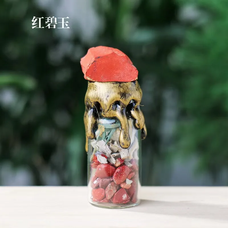 Spiritual Energy Divination Container - Natural Crystal Gemstone Wishing Bottle for Christmas Halloween Gifts - Imagen 13