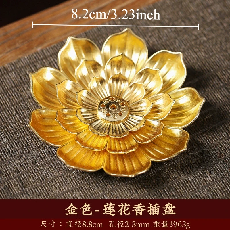 Metal Zen Lotus Buddha Incense Burner Incense Diffuser Incense Stick Holder Censer Buddhist Aromatherapy Use In Office Teahouse - Imagen 9
