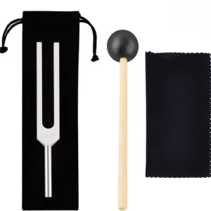 Miwayer Tuning Fork 528 Hz with Silicone Hammer and Cleaning Cloth Perfect Healing Musical Instrument for Stress Alleviation
