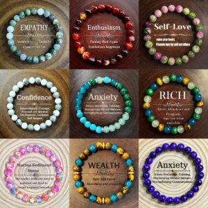 Pulsera Xi Yin de diferentes piedras para ayudar en la ansiedad, confianza, salud, riqueza...